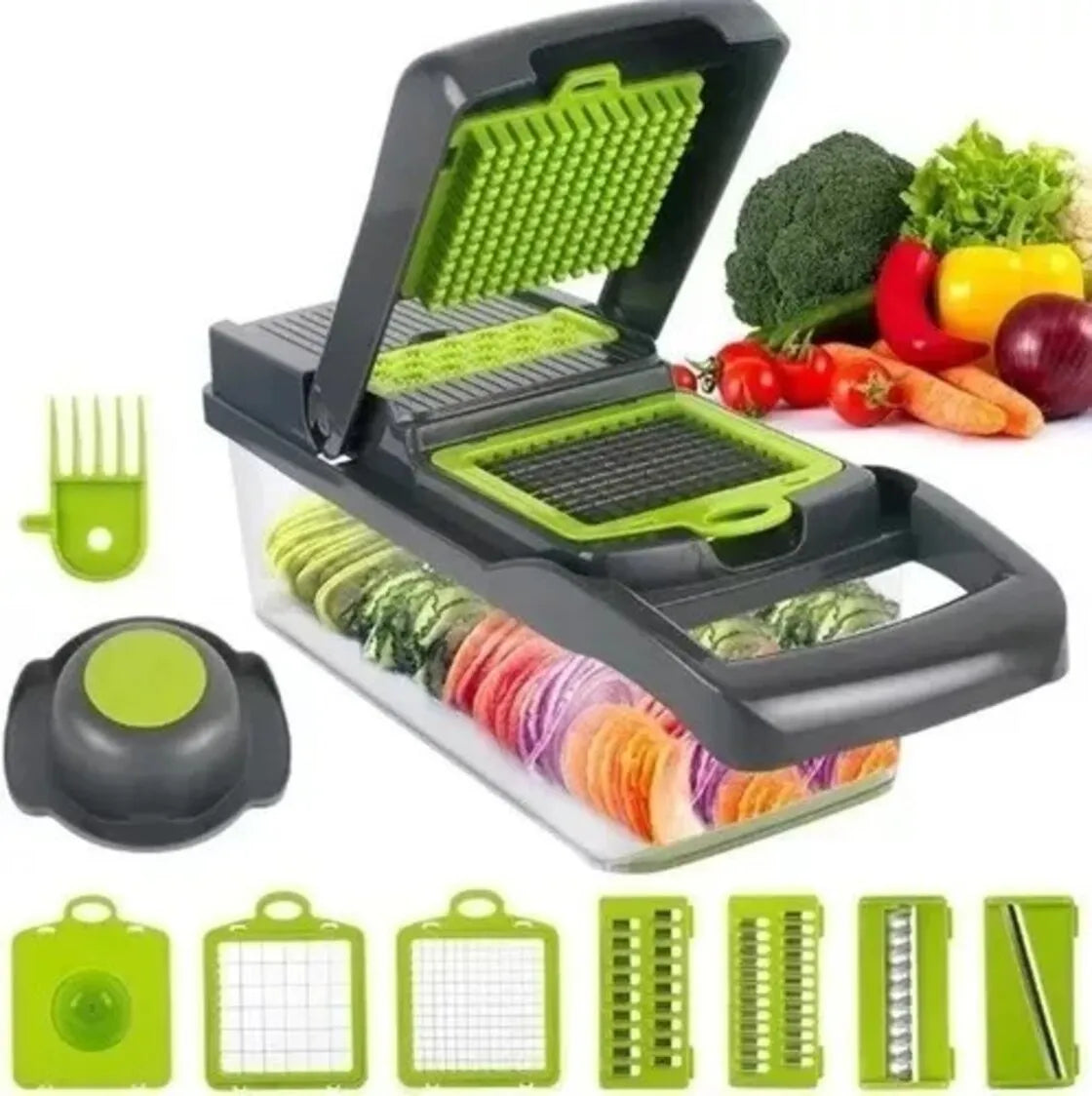 🔥 [HOY: 50% OFF + ENVÍO GRATIS] CortaFácil 360 - Cortador Multifuncional de Verduras