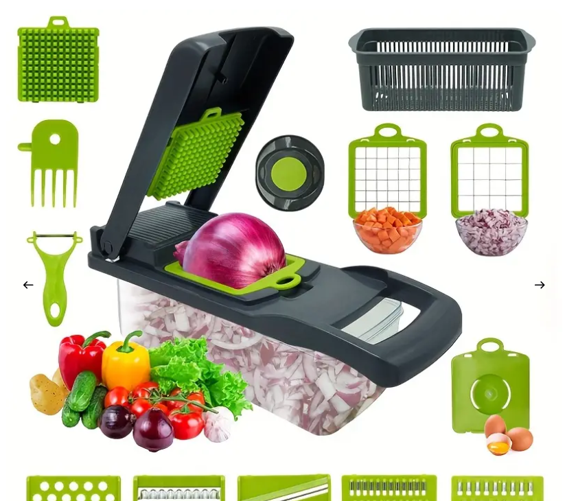 🔥 [HOY: 50% OFF + ENVÍO GRATIS] CortaFácil 360 - Cortador Multifuncional de Verduras