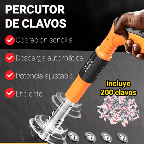 [🔥SOLO HOY | PROMO 50%OFF💵] Pistola Remachadora de Clavos + Estuche con Guantes+Gafas Protectoras+Clavos Regalo 🎁